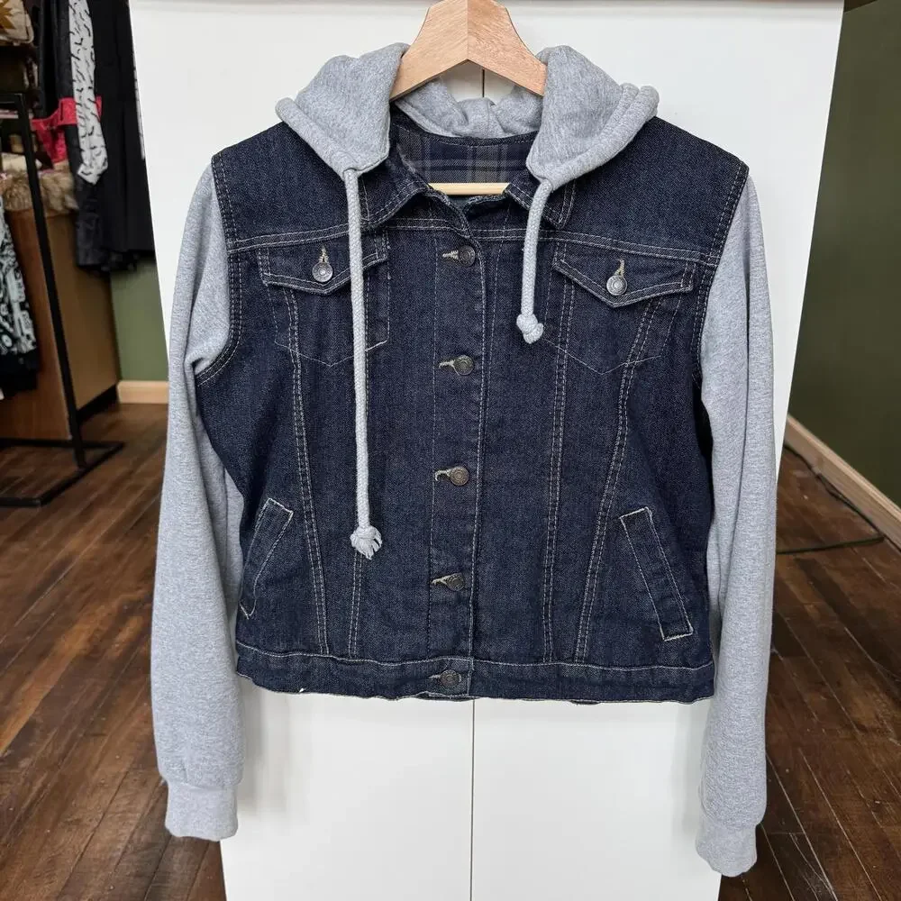 Unique Hand Painted Jean Sweater Jacket‎ Small/Large